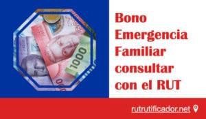 Bono Emergencia Familiar consultar con el RUT