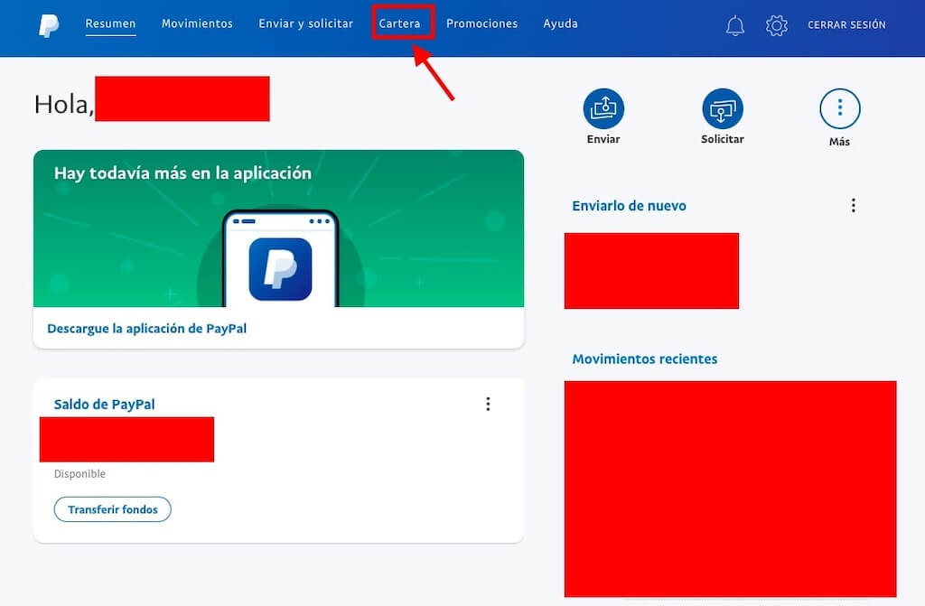 como asociar PayPal a una Cuenta Rut Visa paso 3