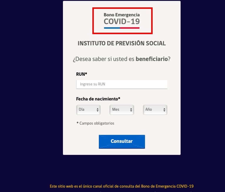 como ver si soy beneficiario del Bono COVID 19 paso 1