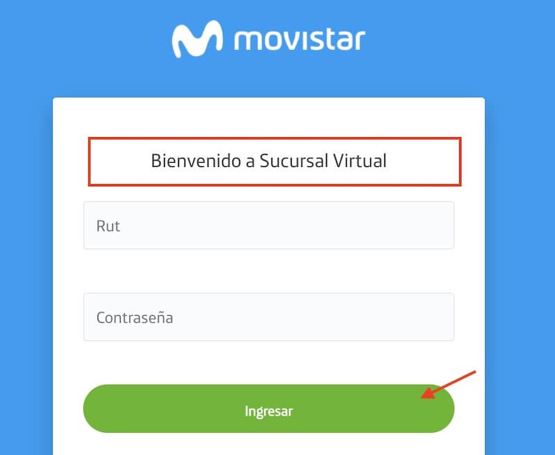 como ingreso a la sucursal virtual de Movistar con mi RUT