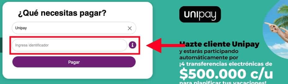 pagar unimarc sin clave