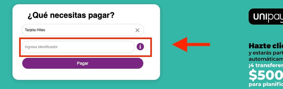 pagar hites en unired paso 4