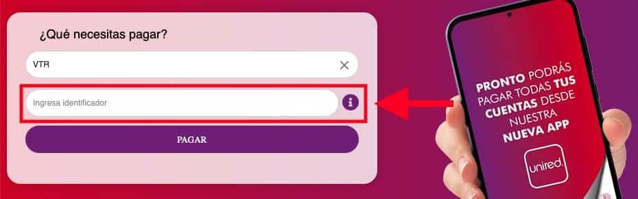pagar vtr con rut unired