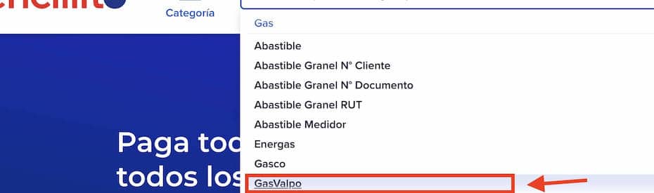 Pagar Gasvalpo en Sencillito paso 3