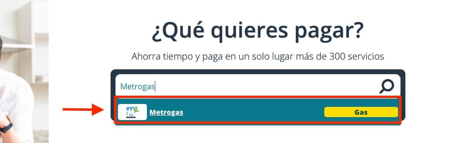 Pagar Metrogas online por Servipag paso 4